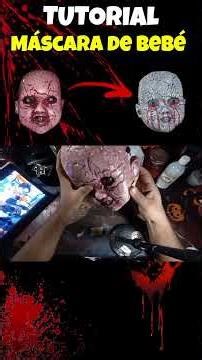 Cómo Hacer Una Máscara de Bebé CREEPY #halloween #tutorial #creepy #shortvideo #shorts #fyp