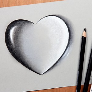 How to Draw - Easy 3D Water Drop Heart Illusion | Howard Lee