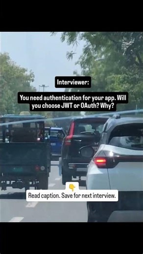 The "Gotcha" Hook: JWT vs OAuth: Don’t Fail This Interview #coding #shorts #ai