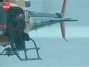 Rescue Dogs Jump From Helicopter