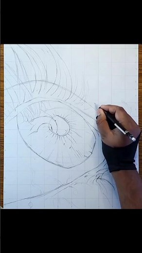✏️ How to Draw a Realistic Eye Outline with Grid Method | Part 1 Tutorial