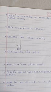 State two properties of images formed by a plane mirror. State... | Filo