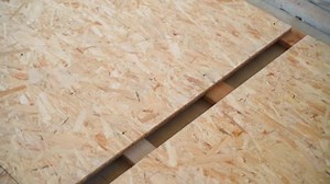 Fitting Oriented Strand Board Subfloor Second Floor Private House Hardwood