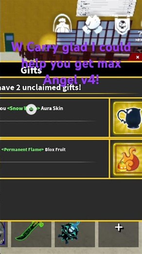 Helping him get Angel v4 In Blox Fruits