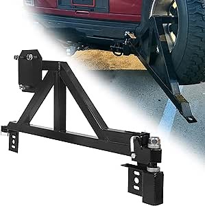 Rear Tire Carrier Mount Compatible with Hummer H2 with License Plate Relocating Kit with Light