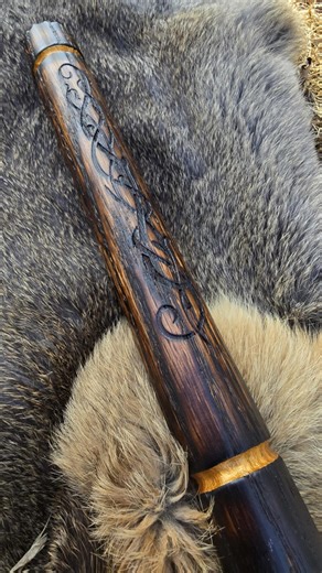 Vine Engraved Quarter Staff Sturdy Oak Walking Stick Renaissance Faire Ready Hand Painted Wooden Staff American Made Unique Outdoors Gift - Etsy