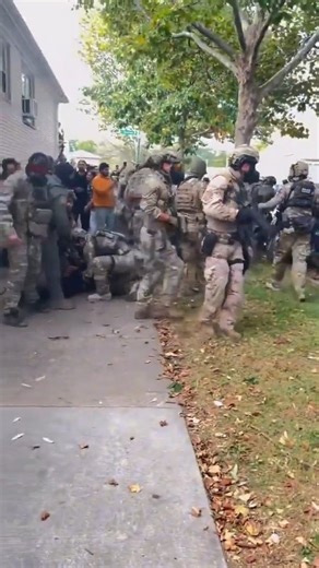 Scenes from Chicago, IL today. Federal agents fired tear gas to disperse a crowd during a tense standoff on Chicago's far South Side Tuesday afternoon, before driving away from the confrontation. The incident happened near 105h and Avenue N in the city's East Side neighborhood, near the Indiana border. Around 12:40 p.m. the agents deployed some sort of chemical agent or smoke bomb, sending the crowd scattering and giving the federal agents an opportunity to leave the area. CBS News Chicago repor