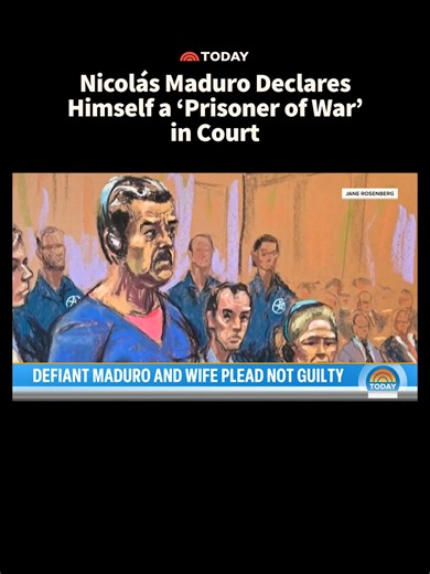 During his first federal court appearance in the United States, deposed President Nicolás Maduro told a judge that he had been “kidnapped” and captured by the United States and declared himself a “prisoner of war.” Meanwhile, tensions in Venezuela are rising, with witnesses saying security forces fired shots at unidentified drones in Caracas. NBC’s Hallie Jackson reports for TODAY. #TODAYShow