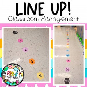 Classroom Management Lining Up Spots PDF and PNG files