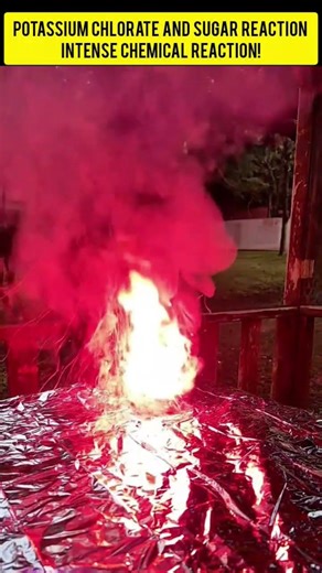 Powerful Chemical Reaction – Potassium Chlorate Experiment.
