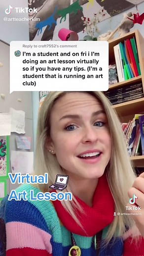 Pop Art Virtual Lesson @craft7552 #teachersoftiktok #arttiktok #popart #middleschool #virtualart #virtualclass #treats #artlesson #colorful #yum