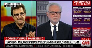 105K views · 972 reactions | ICYMI: President Lawrence Schovanec appeared on CNN's The Situation Room Thursday to talk with Wolf Blitzer about plans to reopen #TexasTech University this fall. | Texas Tech University | Facebook