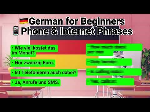🇩🇪German for Beginners 📱Phone & Internet Phrases
