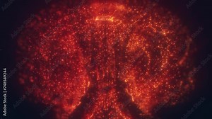 Explosion in slow motion 4k, abstract shapes with bright colors