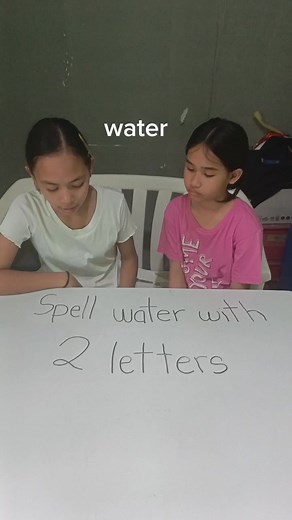 Spell water with 2 letters | Mario Timonio