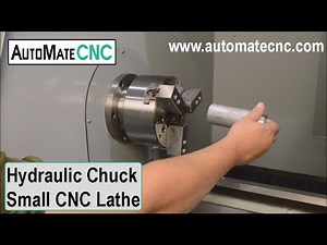 How To Activate Hydraulic Chuck on Small CNC Lathe - Tutorial for AutoMateCNC Small Shop Lathes
