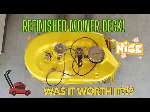 Refinishing a John Deere 42" Mower Deck!