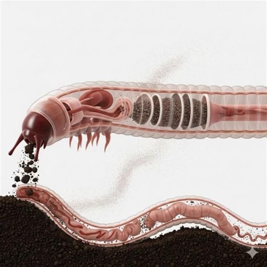 The Soil's Super-Worker! 💪 Watch an Earthworm Turn Dirt into Energy & Healthy Soil in 3D!