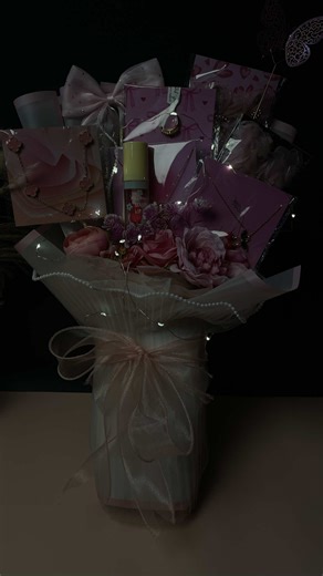 She said she likes flowers… so we made hers sparkle 💎🌸 Introducing the Jewelry Bouquet by Zita. Pretty. Pink. Permanent. #flowers #jewelry #bouquet #fyp