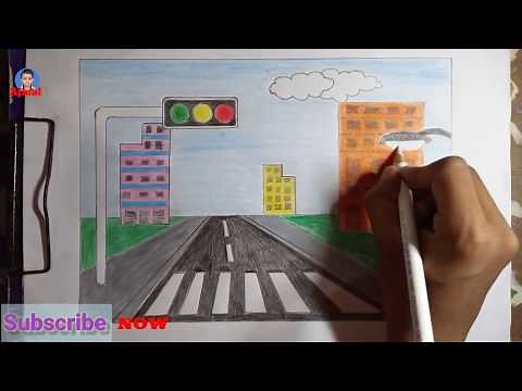 How To Draw Traffic light in Highway