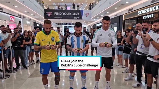 Football training cancelled. Today we solve cubes. 😂 #Ronaldo #Messi #Neymar #GOAT #RubiksCubeChallenge