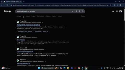 18.Install PostgreSQL (pgadmin) in Windows
