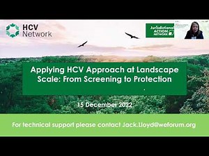 JAN Webinar: Applying HCV Approach at Landscape Scale: From Screening to Protection