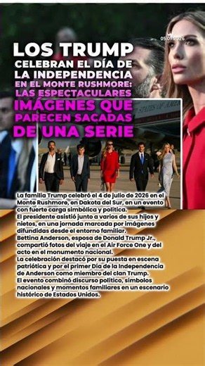 🇺🇸 Celebración del 4 de julio en el Monte Rushmore reúne a los Trump en una jornada