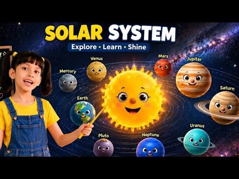 Solar System for Kids 🚀 | Fun Space Learning Video | Planets Names & Facts |