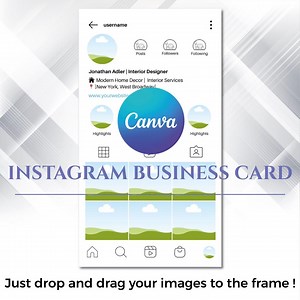 Instagram Business Card Mockup Canva - Template Graphic - Instagram 2025 - Etsy Canada