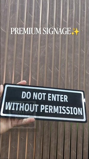 Premium "Do Not Enter Without Permission" Laser-Cut Acrylic Signage | Acrylicroom