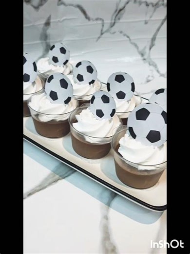 easy and simple football cup cakes and football dessertcups