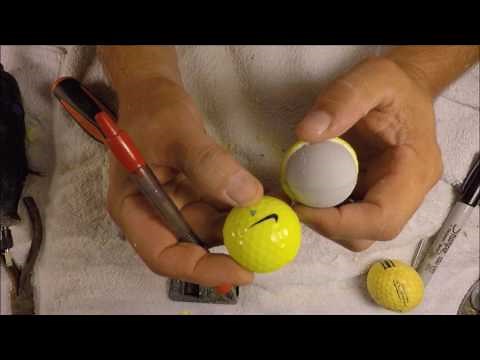 What's inside a Golf Ball? How to Open then Carving
