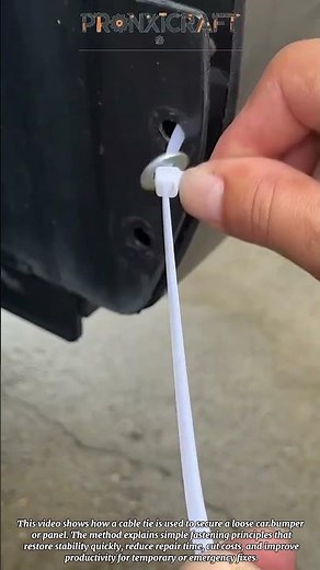 Simple Car Bumper Fix Using Cable Tie – How It Works and Saves Repair Time