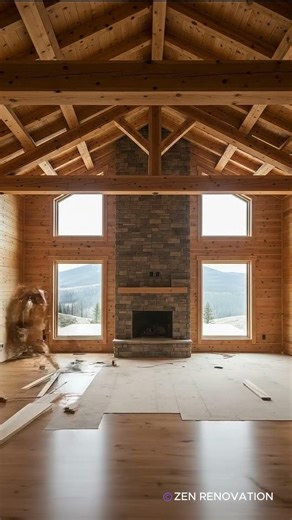 This Fireplace Transformation is Perfectly Satisfying #interiordesign #renovation #asmr