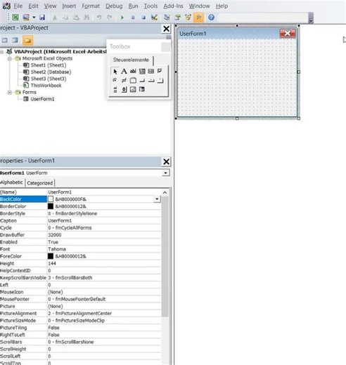 Create an input form and access it with a button Excel VBA