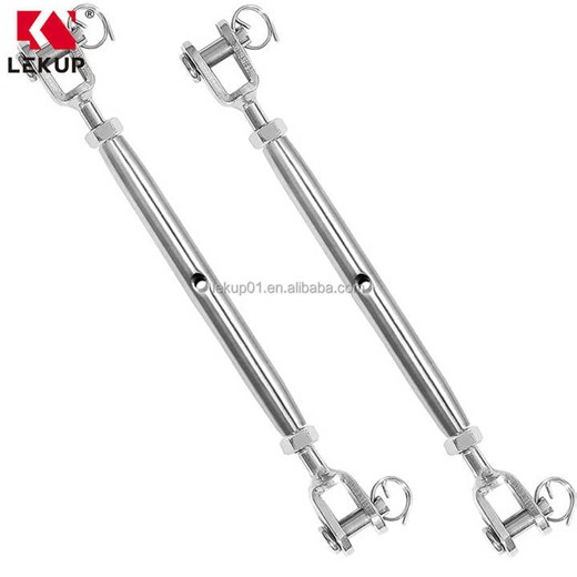 Wire Rope Cable Tension Turnbuckle Jaw Closed Body Marine Turnbuckle Rigging M5 304 Stainless Steel Jaw and Jaw Turnbuckle