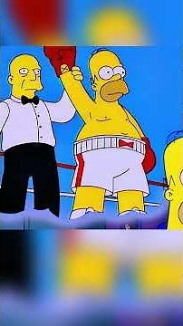 Homer wins fights by enduring all punches #anime #funny #cartoon #simpsons #animation