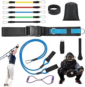 Catcher’s Training & Resistance Band Bundle – Enhance Catching Mechanics, Improve Framing Accuracy, Build Arm Strength, Boost Throwing Velocity, Increase Core Stability, and Prevent Injuries