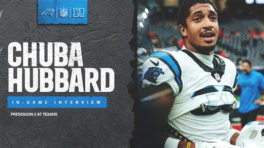 Chuba Hubbard in-game interview vs. the Houston Texans