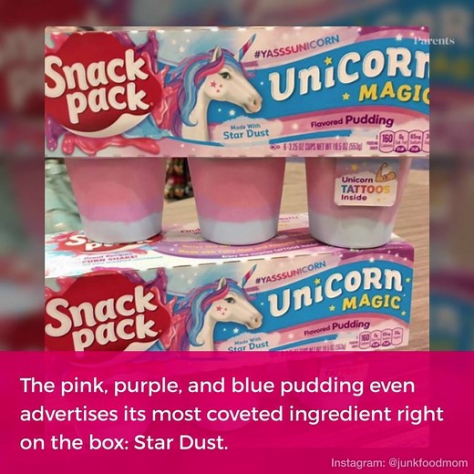 Snack Pack is releasing a Unicorn Magic-flavored pudding made with star dust 🦄 ✨: http://ow.ly/Qhs430kixAu | Parents