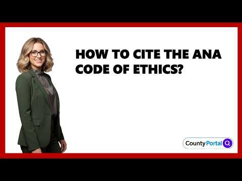 How To Cite The ANA Code Of Ethics?