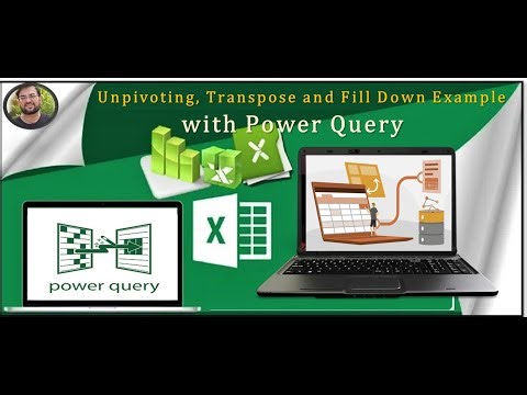 Power Query Transforms: Transpose, Unpivot Example