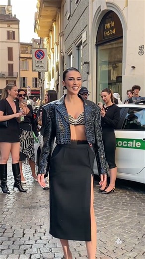 Giulia Salemi at Roberto Cavalli at Milan Fashion Week 2026