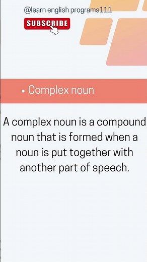 Compound and complex noun | Examples #spokenenglish