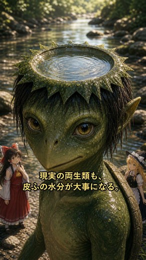 河童の皿は弱点じゃない？乾燥を知らせる水センサー説 #架空生物
