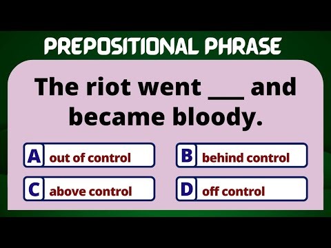 ENGLISH PREPOSITION | PREPOSITIONAL PHRASE QUIZ | PREPOSITION QUIZ #13