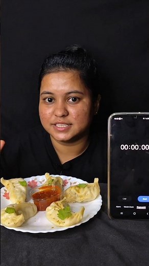 30 SECOND 5 MOMOS EATING CHALLENGE😋!! #shorts #viral #youtubeshorts