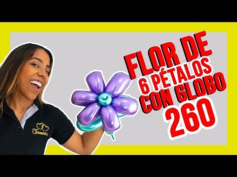 Como hacer FLORES con globos *260* paso a paso (MÍRALO😮)