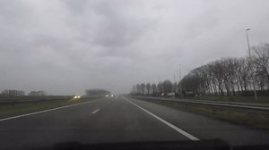 Driving, Rain, Freeway. Free Stock Video